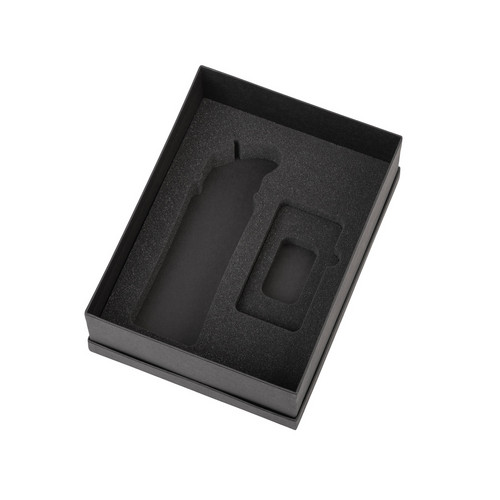 Подарочный набор с бутылкой для воды и повербанком С2, 10000 mAh, темно-синий