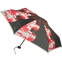 Зонт складной Ferre, механика черный/красный