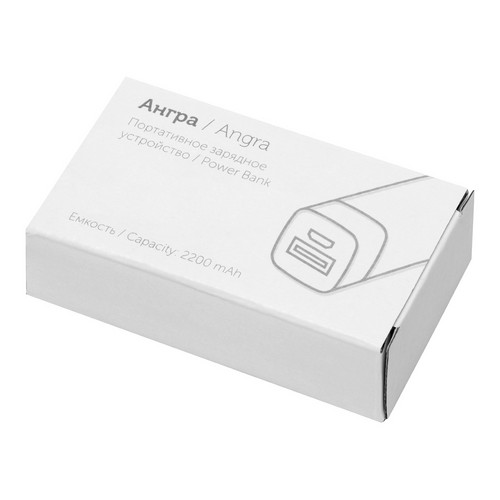 Портативное зарядное устройство "Ангра", 2200 mAh, белый