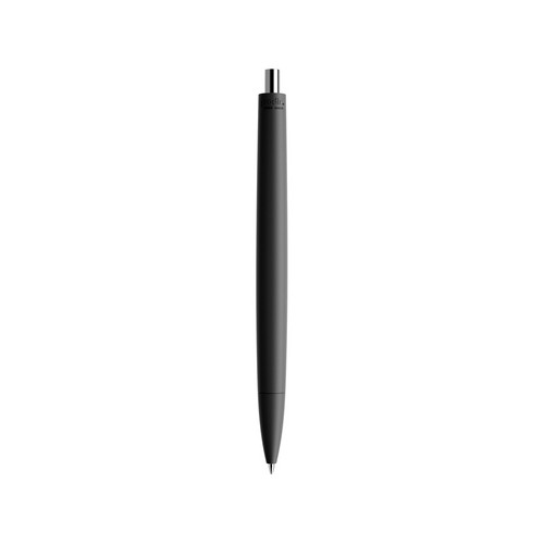 Ручка пластиковая шариковая Prodir ds6prr-Z75 "софт-тач", черный с серебристой кнопкой