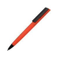 Ручка пластиковая soft-touch шариковая «Taper», красный/черный