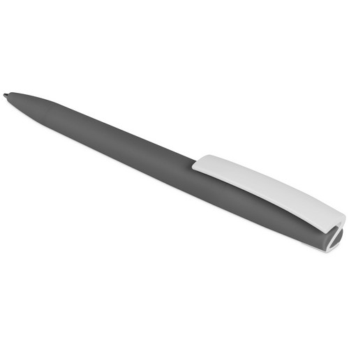 Ручка пластиковая soft-touch шариковая «Zorro», серый/белый