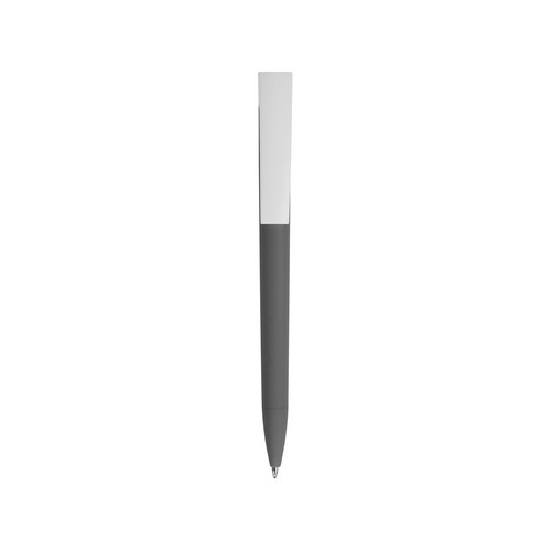 Ручка пластиковая soft-touch шариковая «Zorro», серый/белый