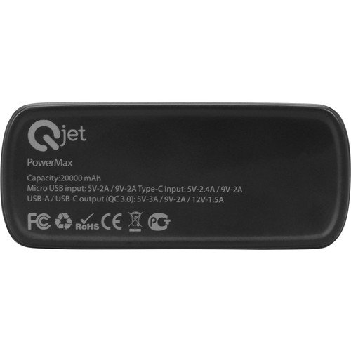Внешний аккумулятор с функцией быстрой зарядки QC 3.0 «PowerMax», 20000 mAh