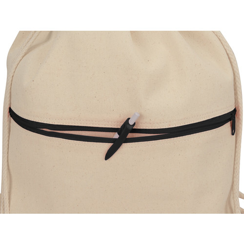 Рюкзак-мешок хлопковый «Lark» с цветной молнией