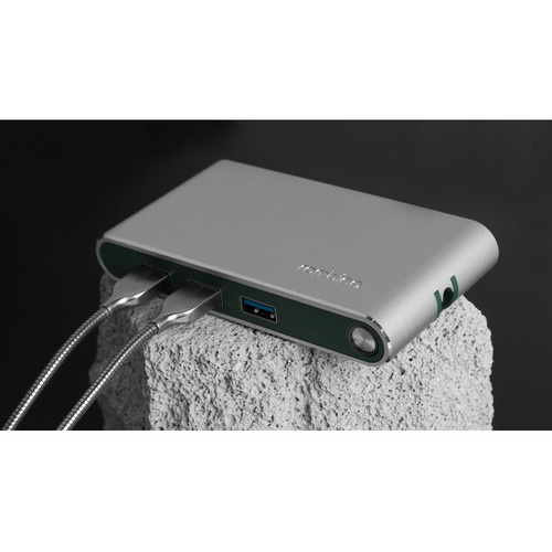 Хаб 8-в-1 Type-C «Hermes», USB 3.0 x 3, Type-C PD, HDMI, LAN, картридер