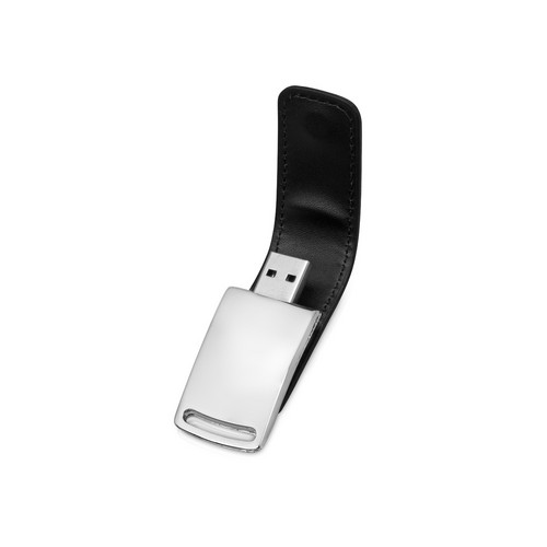 Флеш-карта USB 2.0 16 Gb с магнитным замком "Vigo", черный/серебристый