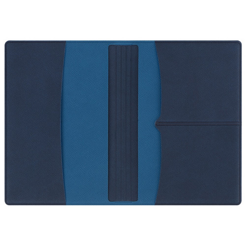 Обложка для паспорта с RFID защитой отделений для пластиковых карт "Favor", синяя