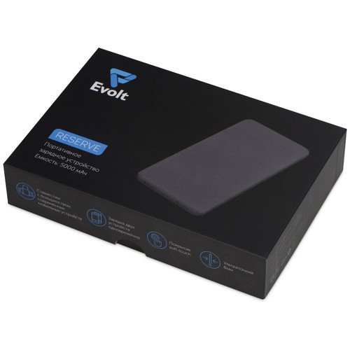 Внешний аккумулятор «Reserve» с USB Type-C, 5000 mAh
