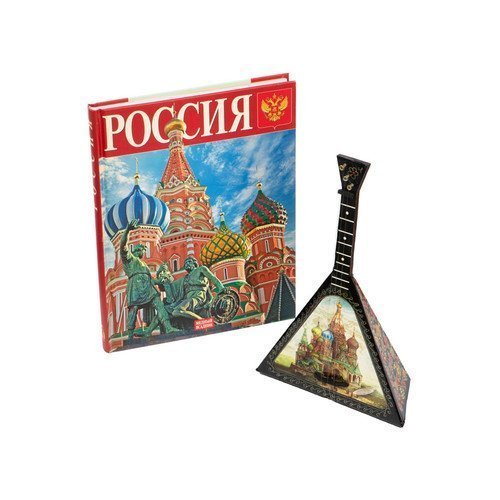 Подарочный набор «Музыкальная Россия»: балалайка, книга «Россия»