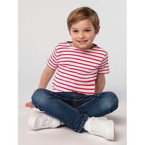 Футболка детская Miles Kids белая с темно-синим
