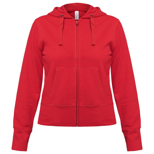Толстовка женская Hooded Full Zip красная