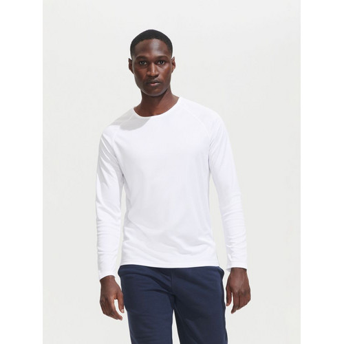 Футболка с длинным рукавом Sporty LSL Men, белая