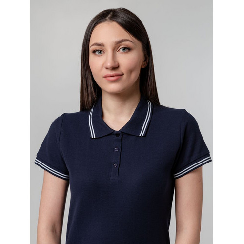 Рубашка поло женская Virma Stripes Lady, темно-синяя