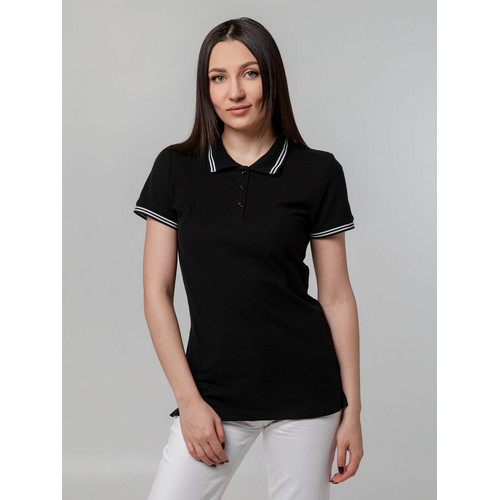 Рубашка поло женская Virma Stripes Lady, черная
