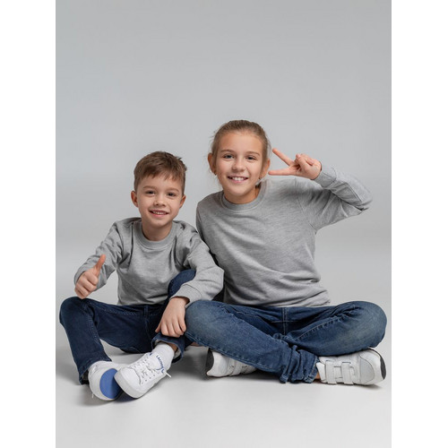 Свитшот детский Toima Kids, серый меланж