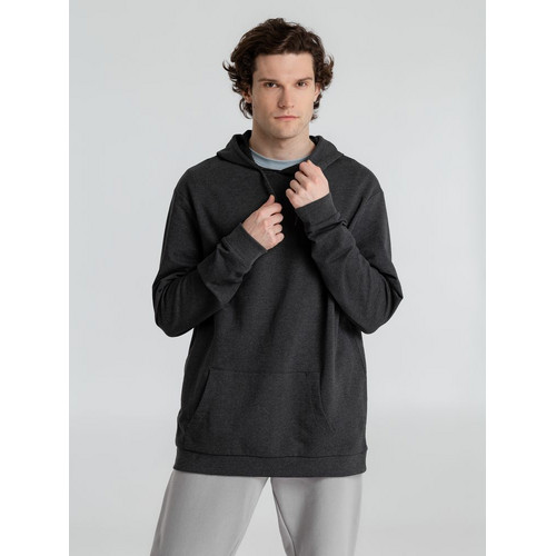 Толстовка с капюшоном унисекс Hoodie, серый меланж (антрацит)