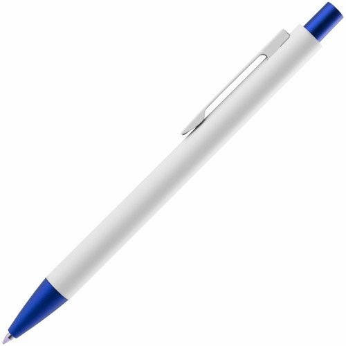 Ручка шариковая Chromatic White, белая с синим