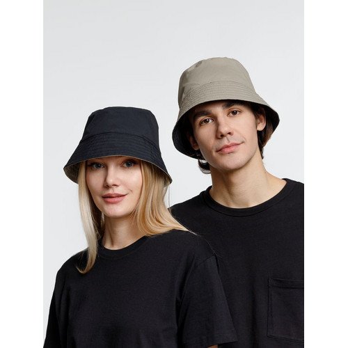 Панама Nylon двусторонняя, черная с хаки