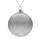 Елочный шар Finery Gloss, 10 см, глянцевый серебристый с глиттером
