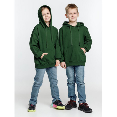 Худи детское Kirenga Kids 2.0, темно-зеленое