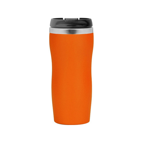 Термокружка "Double wall mug C1", soft touch, 350 мл, оранжевый
