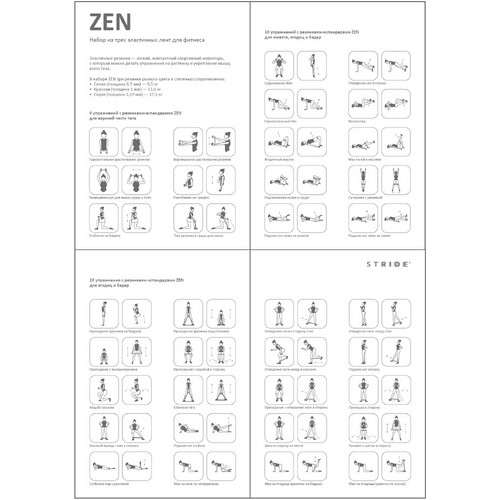 Набор эластичных лент для фитнеса Zen