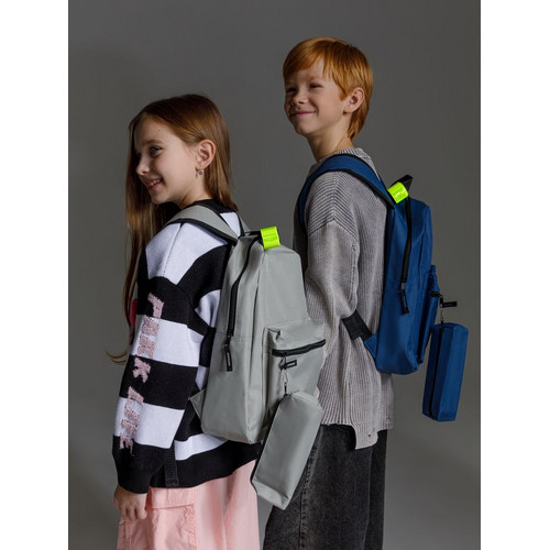 Детский рюкзак Base Kids с пеналом, серый