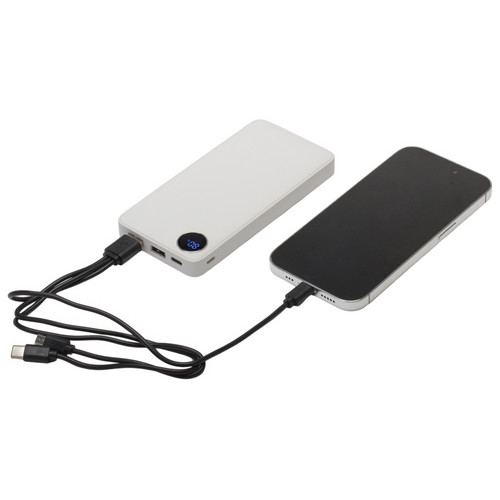 Внешний аккумулятор с дисплеем «Mild», 10 000 mAh, белый