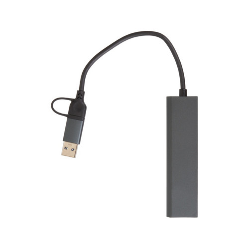 USB-хаб «Command» с коннектором 2-в-1 USB-C и USB-A, 2.0/3.0