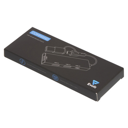 USB-хаб «Command» с коннектором 2-в-1 USB-C и USB-A, 2.0/3.0