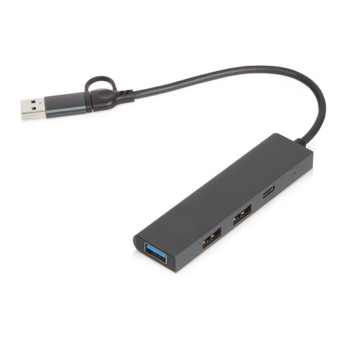 USB-хаб «Command» с коннектором 2-в-1 USB-C и USB-A, 2.0/3.0