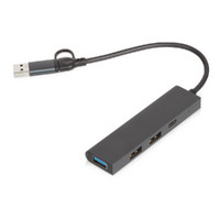 USB-хаб «Command» с коннектором 2-в-1 USB-C и USB-A, 2.0/3.0