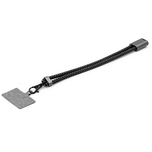 Ремешок-держатель для телефона с зарядным кабелем USB-C - USB-C «Lany Wristband Charge Eco», серый