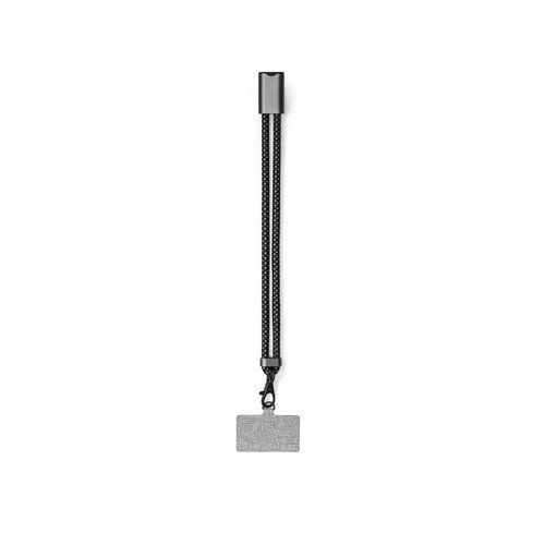 Ремешок-держатель для телефона с зарядным кабелем USB-C - USB-C «Lany Wristband Charge Eco», серый